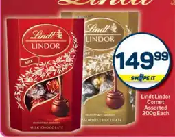 Pick n Pay Lindt Lindor Cornet Assorted 200g Each offer