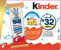 Pick n Pay Kinder Joy Chocolate Egg or Happy Hippo Assorted 20/21g offer