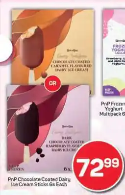Pick n Pay PnP Chocolate Coated Dairy Ice Cream Sticks 6s Each offer
