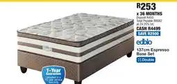 OK Furniture 137cm Espresso Base Set offer