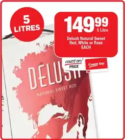OK Liquor Delush Natural Sweet Red, White or Rosé offer