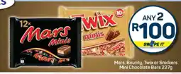 Pick n Pay Mars, Bounty, Twix or Snickers Mini Chocolate Bars 227g offer