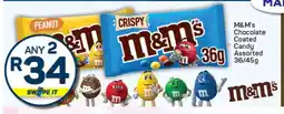 Pick n Pay M&M's Chocolate Coated Candy Assorted 36/45g offer