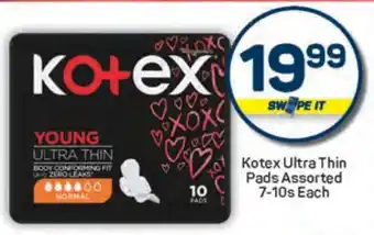Pick n Pay Kotex Ultra Thin Pads Assorted 7-10s Each offer