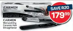 Pick n Pay CARMEN Wet and Dry Ceramic Hair Straightener offer