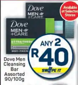 Pick n Pay Dove Men Cleansing Bar Assorted 90/100g offer