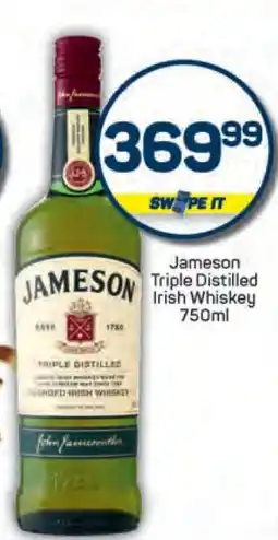 Pick n Pay Jameson Triple Distilled Irish Whiskey 750ml offer