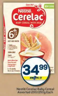 Pick n Pay Nestlé Cerelac Baby Cereal Assorted 200/250g Each offer