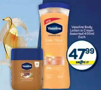 Pick n Pay Vaseline Body Lotion Or Cream Assorted-400ml Each offer