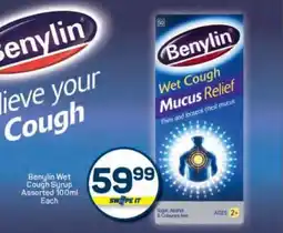 Pick n Pay Benylin Wet Cough Mucus Relief offer
