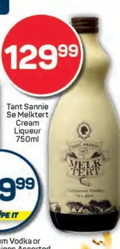 Pick n Pay Tant Sannie Se Melktert Cream Liqueur 750ml offer