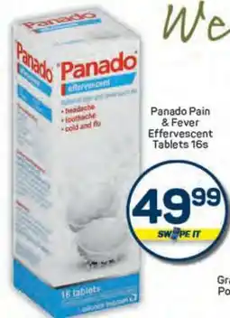 Pick n Pay Panado Pain & Fever Effervescent Tablets 16s offer