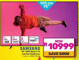 Game Samsung 75 UHD Smart TV offer