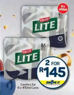 Pick n Pay Castle Lite 6 x 410ml Cans offer