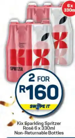 Pick n Pay Kix Sparkling Spritzer Rosé 6 x 330ml offer