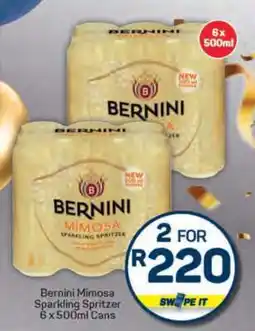 Pick n Pay Bernini Mimosa Sparkling Spritzer 6 x 500ml Cans offer