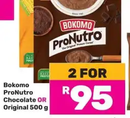 Game Bokomo ProNutro Chocolate OR Original 500 g offer