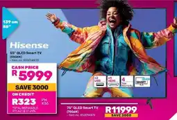 Game Hisense 55 QLED Smart TV 55Q6N offer