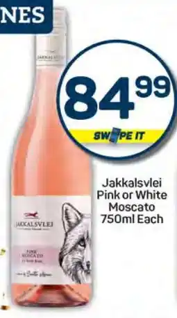 Pick n Pay Jakkalsvlei Pink or White Moscato 750ml Each offer