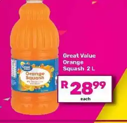 Game Great Value Orange Squash 2 L offer