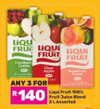 Game Liqui Fruit 100% Fruit Juice Blend 2 L Assorted offer