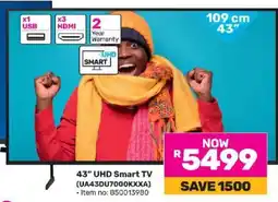 Game 43 UHD Smart TV (UA43DU7000KXXA) offer