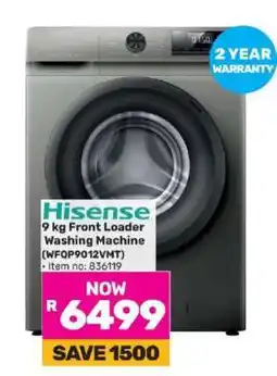 Game Hisense 9 kg Front Loader Washing Machine (WFQP9012VMT) offer