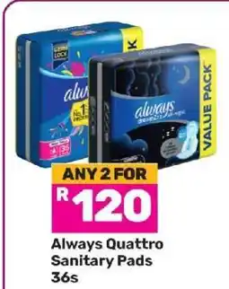 Game Always Quattro Sanitary Pads 36s offer