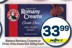 Pick n Pay Hypermarket Bakers Romany Creams or Choc-Kits Assorted 200g Each offer
