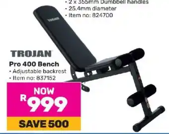 Game Trojan Pro 400 Bench offer
