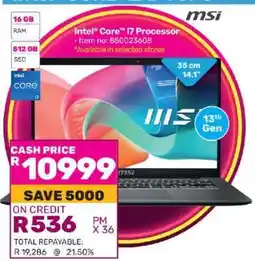 Game MSI Laptop offer