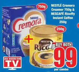 Boxer NESTLE Cremora Creamer 750g & NESCAFÉ Ricoffy Instant Coffee 250g offer