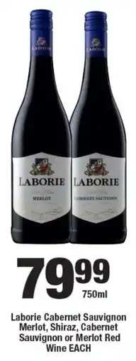 OK Liquor Laborie Cabernet Sauvignon Merlot, Shiraz, Cabernet Sauvignon or Merlot Red Wine offer