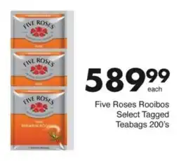 Save Hyper Five Roses Rooibos Select Tagged Teabags offer