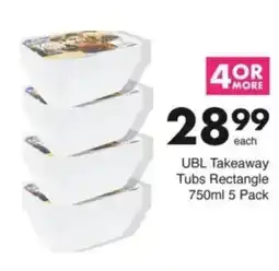 Save Hyper UBL Takeaway Tubs Rectangle offer