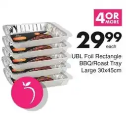 Save Hyper UBL Foil Rectangle BBQ/ Roast Tray Large offer