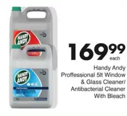Save Hyper Handy Andy Proffessional Window & Glass Cleaner/ Antibacterial Cleaner With Bleach offer