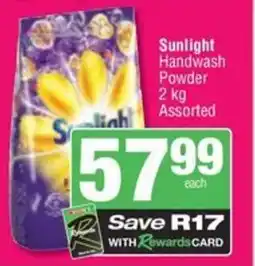 Spar Savemor Sunlight Handwash Powder Assorted offer