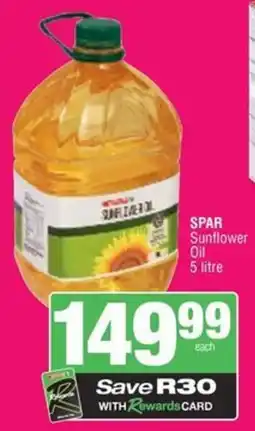 Spar Savemor SPAR Sunflower Oil offer