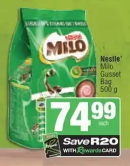 Spar Savemor Nestle' Milo Gusset Bag offer