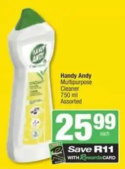 Spar Savemor Handy Andy Multipurpose Cleaner Assorted offer
