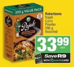 Spar Savemor Robertsons Rajah Curry Powder Assorted offer