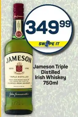 Pick n Pay Jameson Triple Distilled Irish Whiskey offer