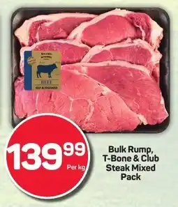 Pick n Pay Bulk Rump, T-Bone & Club Steak Mixed Pack offer