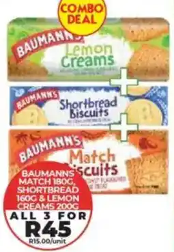 1UP Baumann's match, shortbread & lemon creams offer