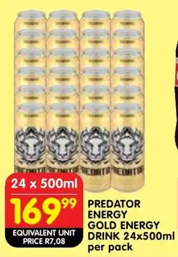 Shoprite Predator energy gold energy drink offer