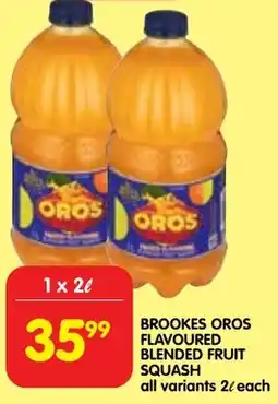 Shoprite Brookes oros flavoured blended fruit squash offer