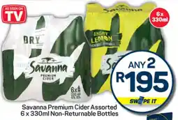 Pick n Pay Savanna Premium Cider Assorted l Non-Returnable Bottles offer