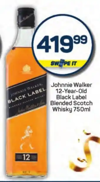 Pick n Pay Johnnie Walker 12-Year-Old Black Label Blended Scotch Whisky offer