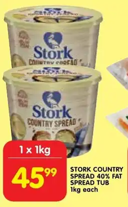 Shoprite Stork country spread 40% fat spread tub offer
